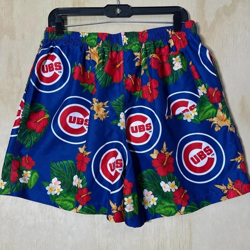 Chicago Cubs Hawaiian Floral Swim Trunks 2XL | MLB Genuine Merchandise‎